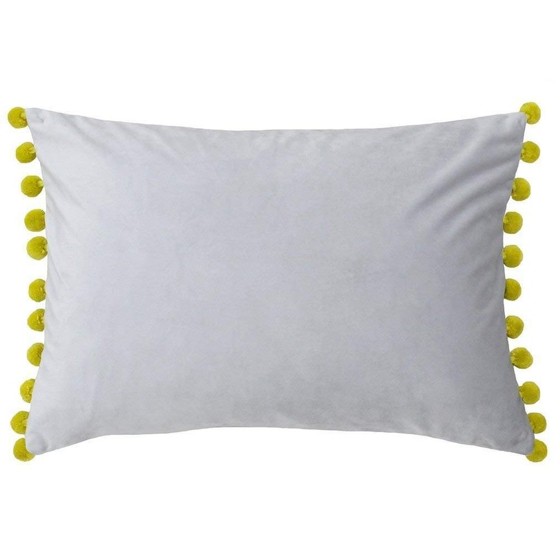 Riva Paoletti Fiesta Rectangular Cushion Cover Multicoloured Pompom Edges-Soft Velvet