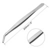 uxcell 8-Inch Stainless Steel Tweezers with Curved Serrated Tip Daily