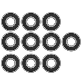 HAOHIZE 10pcs 6201-2RS Deep Groove Ball Bearings, 12mm ID, 32mm OD, 10mm Thickness, Steel Construction for Useful Performance