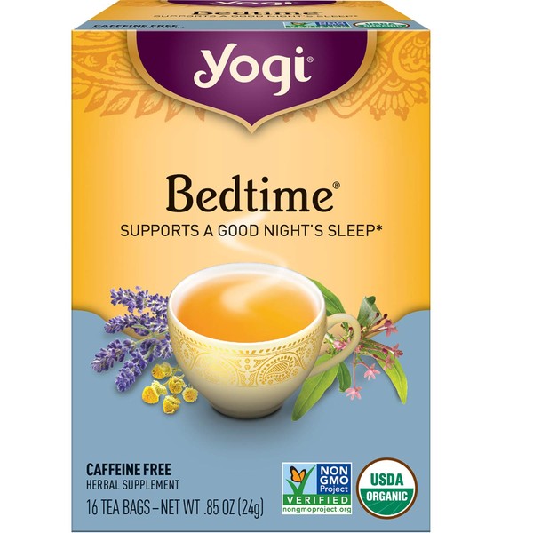 Yogi Tea - Bedtime (6 Pack) - Supports a Good Night’s Sleep - Tea with Passionflower, Chamomile, Valerian Root, and Lavender - 96 Organic Herbal Tea Bags