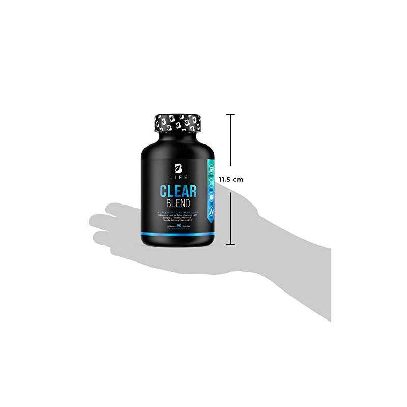 Clear Blend de 90 cápsulas. Ingredientes naturales: Hongo Melena de