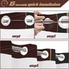 DLTAY Dark Brown and Black Hookless Shower Curtain with Snap