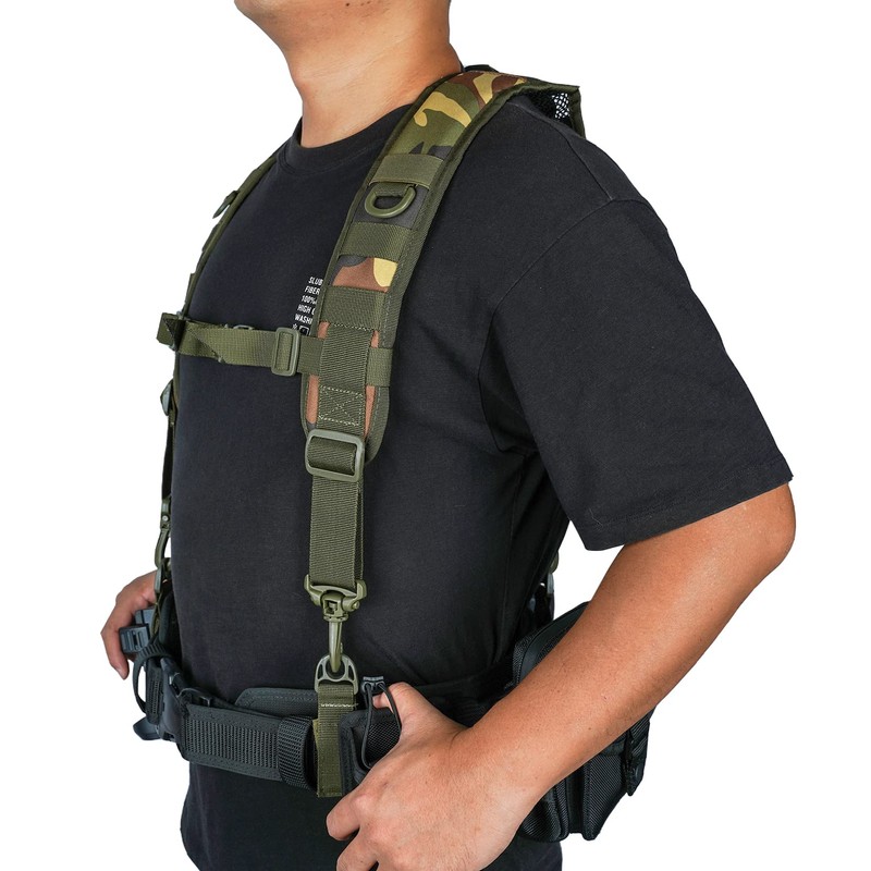 MELOTOUGH Tactical Outdoor H-Harness Duty Belt Suspenders (Battle Belt not