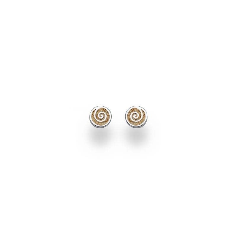 DUR Schmuck: O5214 Sand Spiral 2.0 Stud Earrings with Beach