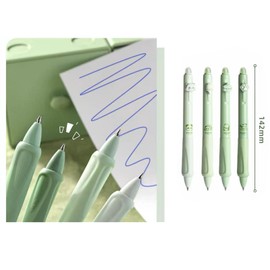 LIANRISES 8pcs Rub Out Pens Erasable Pens Blue 0.5mm Erasable Gel Pens With Rubbers On The End Friction Pen Blue Cute Panda and Bear for Kids Adults School with Random Stickers Cute Stationary