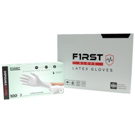 First Glove Core Latex 5 Mil X-Small 100ct. Disposable Gloves - Safe Disposable Gloves, Disposable Cleaning Gloves, Textured Gloves for Enhanced Grip, Kitchen Gloves