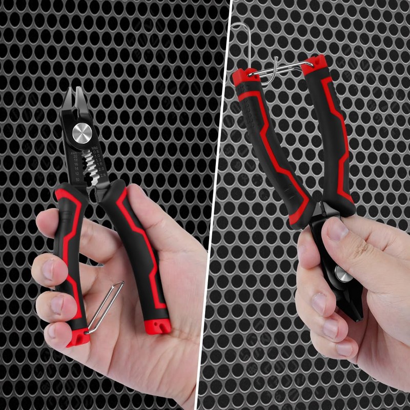 vsshe Wire Stripper and Cutting Pliers, 3-in-1 Wire Stripping Tool