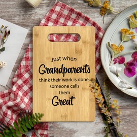 CGBHW Grandparents Gifts Wood Cutting Board, Grandma Grandpa Gifts, Gift for Nana and Papa's, Gifts from Granddaughter Grandson Grandchild Grankids Wooden Chopping Board Cutting Boards for Kitchen