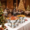 WARMOUNTS Round Chafing Dishes for Buffet with Glass Lid (5QT,