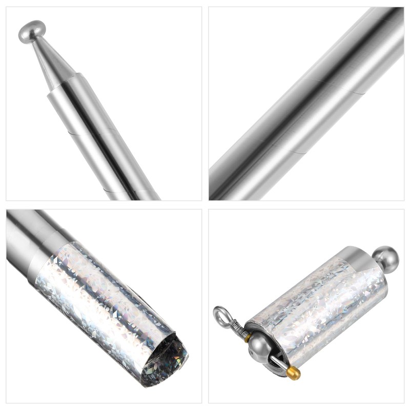 Healifty Foldable Stainless Steel Pocket Sticks, for Tricks, Martial Arts,