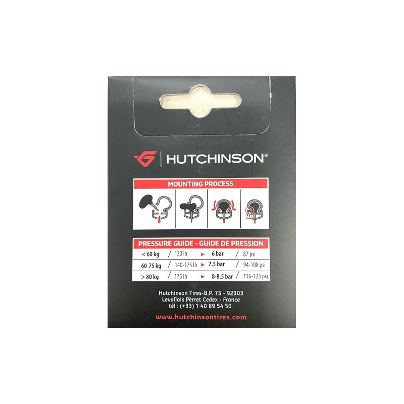 Hutchinson Haussmann Unisex Adult Inner Tube - Black, 60 mm