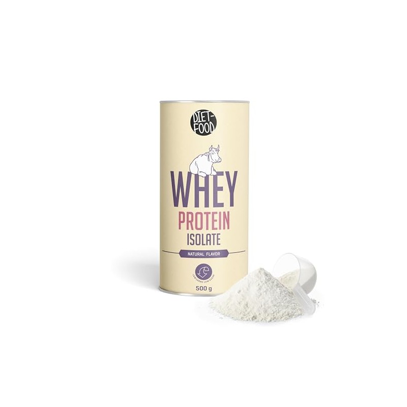 DIET-FOOD 100% Whey Isolate Protein Powder with Natural Flavour, Protein
