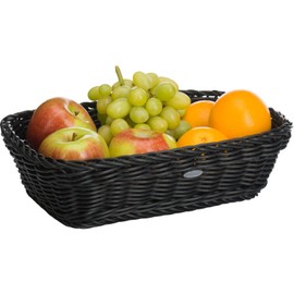 Saleen 020202191E3 Multi-Purpose Baskets Suitable for Hotel and Catering Rectangular Approx. 31 x 21 x 9 cm Synthetic Fibre Black