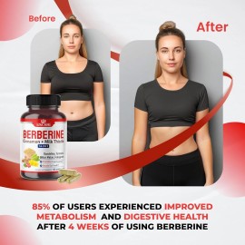 ULTRA HERBS Premium Berberine with Cinnamon, Milk Thistle *USA Made & Test* Promotes...