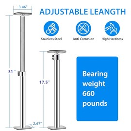 Undermount Sink Brackets.Undermount Sink Support,Undermount Sink Repair Kit, Adjustable Support PolKitchen Sink Brackets