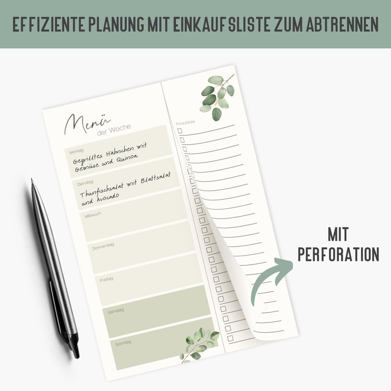 Menu Planner with Shopping List for Separating | Food Planner