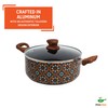 IMUSA 4.8qt Talavera Aluminum Black Ceramic Dutch Oven with Glass