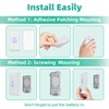 Wireless Doorbell with 2 Receivers IP66 Waterproof 1000ft Range Door