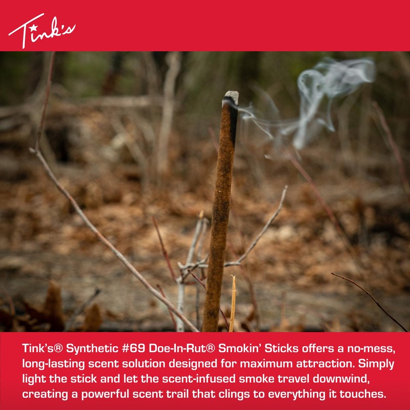 Tink's #69 Doe-in-Rut Doe Estrous Urine Smokin' Stick Deer Scent