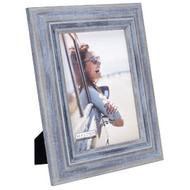 Malden International Designs 5x7 Rustic Denim Blue Picture Frame