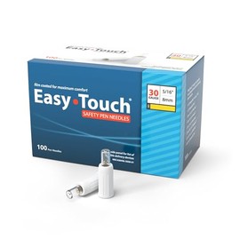 Easy Touch Safety Pen Needles, 30 Gauge, 5/16 inch (8mm), 100 Count
