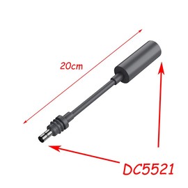 Leloco 20V/5A Waterproof DC to DC Cable Barrel Plug Adapter - with Weatherproof PVC Jacket - Ideal for Garden Lighting, Solar Panel, Surveillance Camera, Camping etc