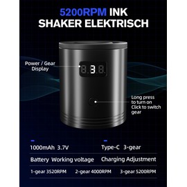 HAWINK Wireless Tattoo Ink Vortex Mixer 5200 rpm Mini Laboratory Vortex Ink Mixer Shaker Electric Vortex Colour Mixer Mixing for Tattoo 3.7 V 1000 mAh JBQ-USB02