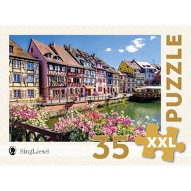 The SingLiesel Puzzle for People with Dementia: Colmar Old Town: The Most Beautiful Puzzles with 35 Pieces in Large Format