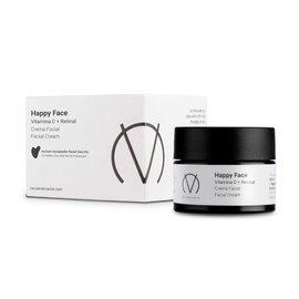 Happy Face Cream: Natürliches kosmezeutisches Mittel mit Vitamin C und Retinal mit Gua Sha Stein