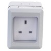 Pro Elec PEL00886 1-Gang Weatherproof mains Socket, IP55
