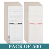 ALGLEA 500PCS Time Cards for Employees, 2 Sided Time Sheets,
