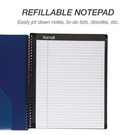 Samsill 5 Subject Spiral School Organizer with Removable Notepad, All-in-One Folder, 5 Dividers with 10 Pockets, Multi Pocket Folder and Document Holder