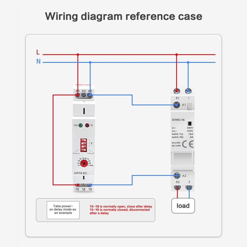 DEWIN Time Relay, GRT8-EC Delay Time Relay Single Function Time