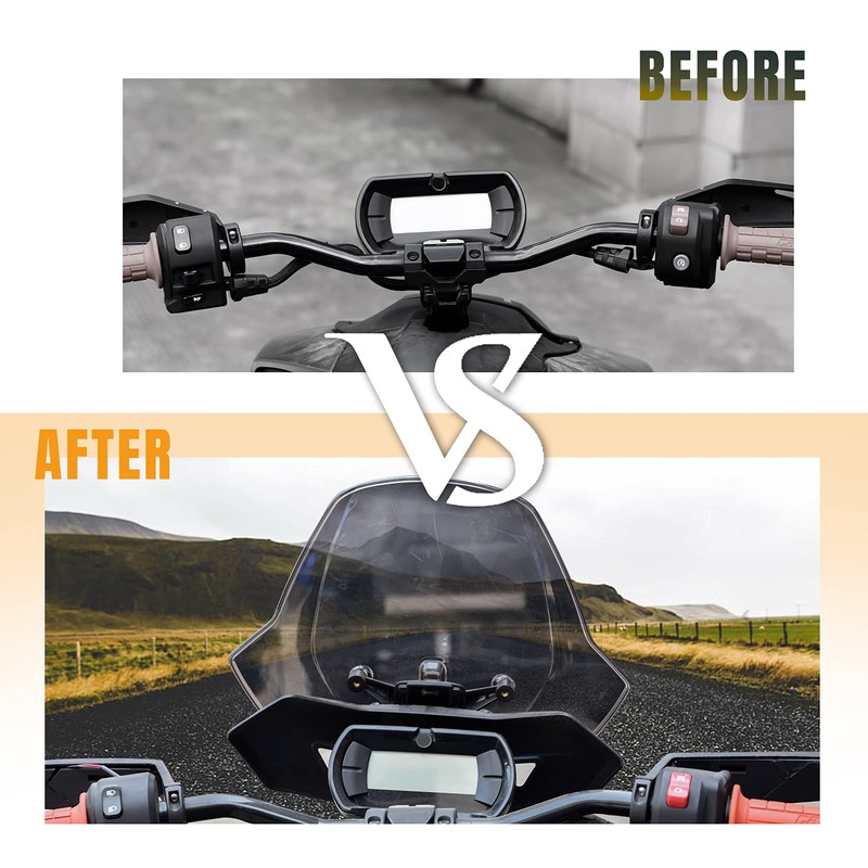 Adjustable Front Dark Tinted Windshield for Can Am Ryker, KATIMOTO