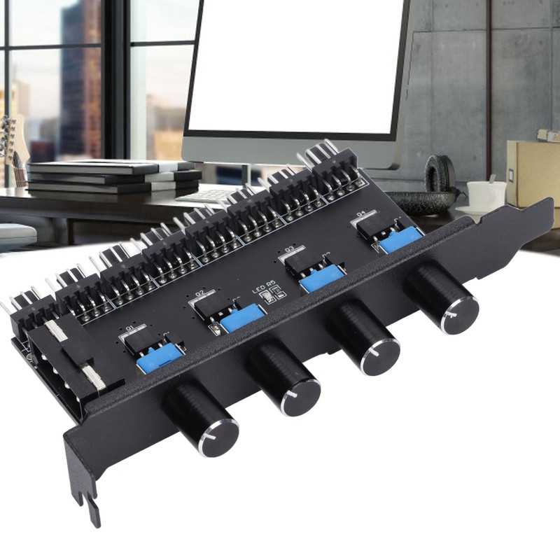 Fan Hub 12V 4pin 8 Channels 4 Knob Stable Precise