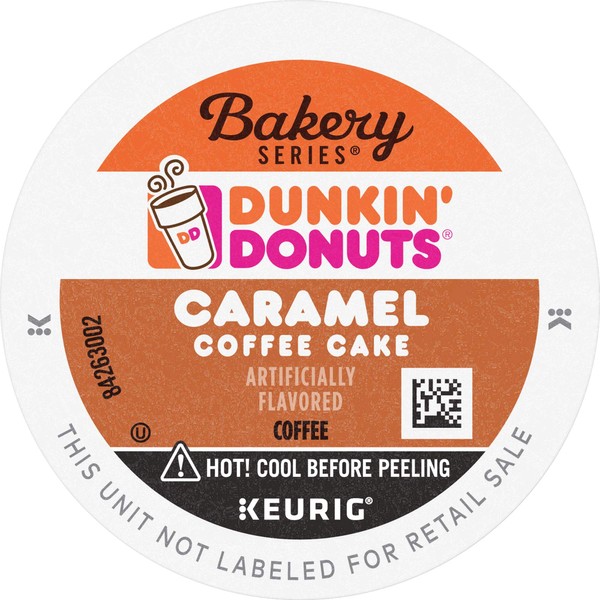 Dunkin' Bakery Series Caramel Coffee Cake Flavored Coffee, 10 K Cups for Keurig Coffee Makers