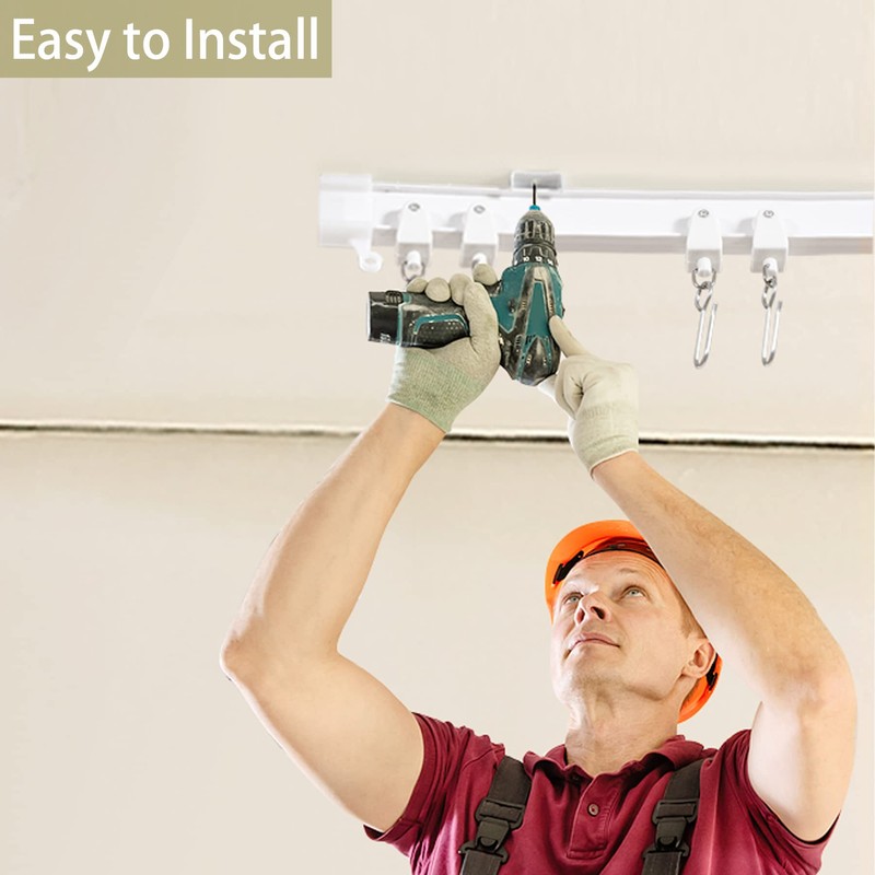 Trimold Premium Ceiling Curtain Track System, Flexible and Durable Design