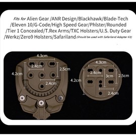 AOTUMUT Tactical Belt Holster Adapter Quick Attachment System, Adjustable Tilt (360°) with Mounting Material