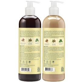 SheaMoisture Shea Moisture Jamaican Black Castor Oil Curly Hair Set with Shea Butter - Strengthening Shampoo, Conditioner, and Growth Treatment for Healthy Hair (24 Fl Oz Each)