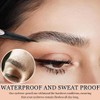MOLZINY Augenbrauenstift Wasserfest Augenbrauenstift härchenzeichnung Wasserfest 2-in-1 Dual-Ended Wischfest Eyebrow
