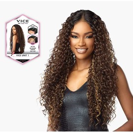 Sensationnel Vice Lace Front Wigs - Vice Unit 1 5 inch Deep part synthetic wig preplucked hairline HD Lace frontal with babyhair – VICE Unit 1 (FLAMBOYAGECHOCOLATE)