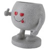 Succulent Pot Adorable Smiling Figure Standing Thumb Up Resin Flower