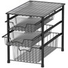 Simple Houseware 3-Tier Stackable Sliding Basket Storage Organizer Drawer for