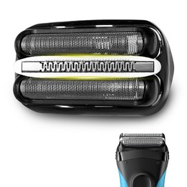 32B Replacement Shaver Heads, Compatible with Braun Series 3 Shavers –Compatible with Braun 3040s, 3010s, 310s, 3000s, 3050cc, 3080s, 390cc & More – Black