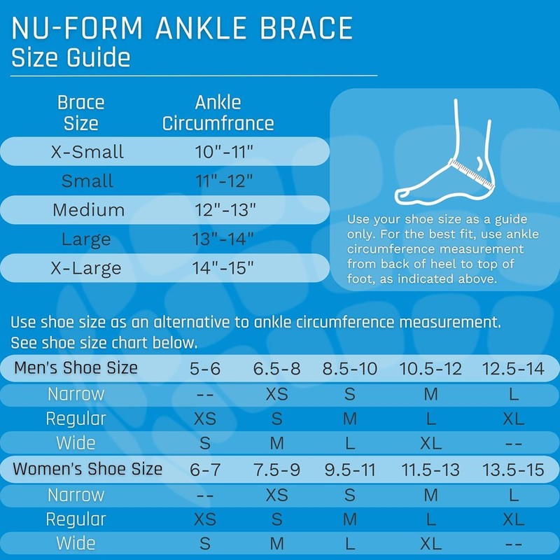 Ovation Medical Nu-Form Ankle Brace - Premium, Low Profile Ankle