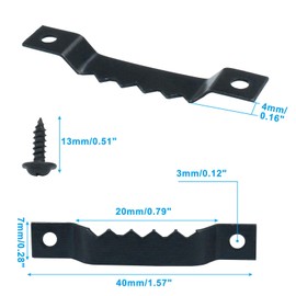 Bonsicoky 50 Pack Sawtooth Picture Hangers - Picture Hanging Hooks for Hanging Photo Frames, Artwork, Paintings, Canvas - Black