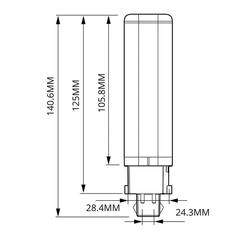 CorePro LED PLC 6.5W 840 4P G24q-2