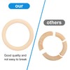 80 PCS 2.76 Inch Wooden Rings for Crafts, Natural Wood