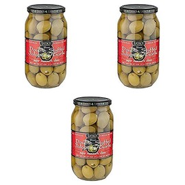 3 Pack Of Tassos All Natural Double Stuffed Jalapeno And Garlic Super Mammoth Olives (3X35.27 oz.)