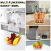Livabber Countertop Fruit Basket Bowl with Banana Hanger, Modern Standing